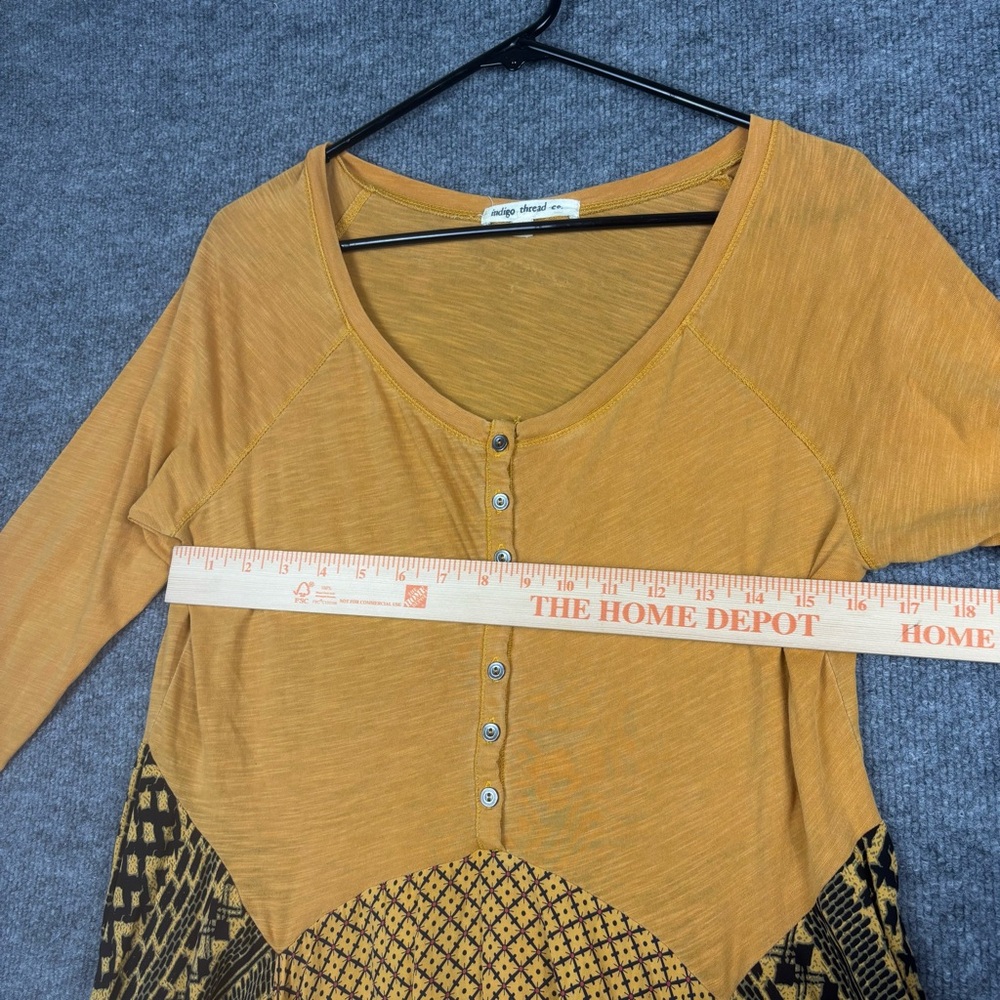 Indigo Thread Co Boho Patchwork Dress Size M - image 6